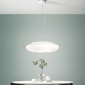 Ondaluce - Lustră suspendată pe cablu DODI 2xE27/15W/230V Ø 53 cm, albă