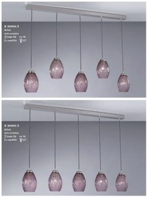 Lustra moderna cu 5 pendule design italian 10008 Amethyst