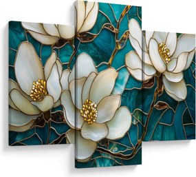 Tablou - Vitraliu cu magnolie (90x60 cm)