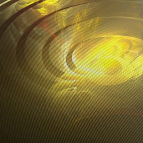 Tabloul cu spirala abstractă în galben (70x50 cm)