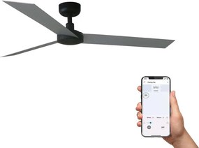 Ventilator tavan smart sistem TUYA si telecomanda CRUISER L negru/aluminiu