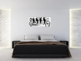 Tablou - Munca în echipă, ciclism (120x50 cm)