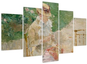 Tablou - Berthe Morisot, Young Woman Knitting, reproducere (150x105 cm)