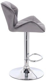 HR111W Scaun Grafit Velur Bază Cromata