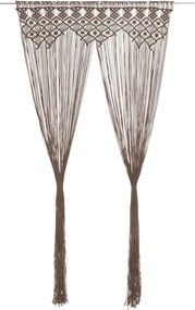 vidaXL Perdea macrame, gri taupe,140 x 240 cm, bumbac