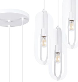 Lustră pe cablu Sollux SL.1361 NICUS 3xE27/15W/230V alb