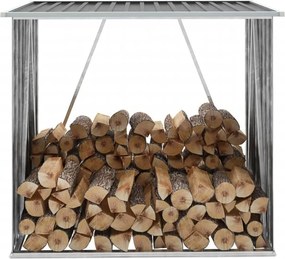 Magazie pentru lemn, antracit/alb, 163x82x160 cm, DARYL TIP 1