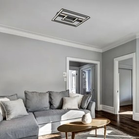 Rabalux 71071 - Plafonieră LED SIDONA, 48 W, 230 V, 3000 K, neagră