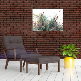 Tablou pe sticlă - Peisaj natural, acvariu (70x50 cm)