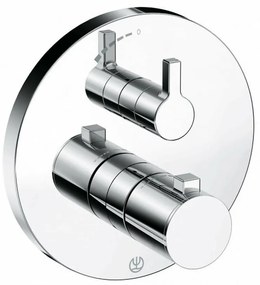 Baterie dus incastrata Kludi Nova Fonte Puristic termostatata crom lucios fara corp ingropat