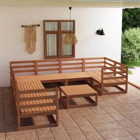3075982 vidaXL Set mobilier de grădină, 9 piese, lemn masiv de pin