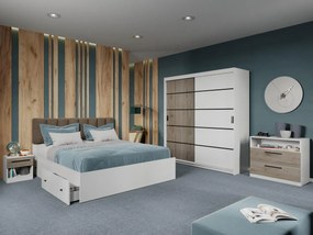 Set mobila dormitor Zeno Alb/San Remo C25