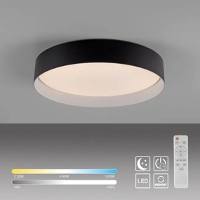 Schöner Wohnen 14594-18 - Plafonieră LED dimabilă TAVOLI LED/20W/230V neagră+telecomandă