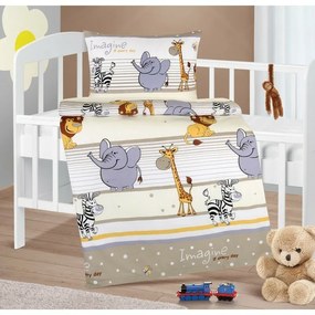 Bellatex Lenjerie de pat din bumbac Agata Safaribej, 90 x 135 cm, 45 x 60 cm