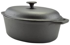Oala fonta pura ovala cu capac 7,5 L PERFECT HOME 15535