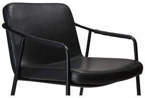 Scaun bar cu husă din piele artificială DAN-FORM Denmark Boto, negru, înălțime 95 cm