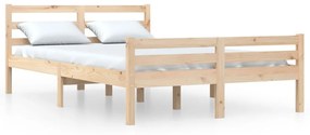 814789 vidaXL Cadru de pat mic dublu, 120x190 cm, lemn masiv
