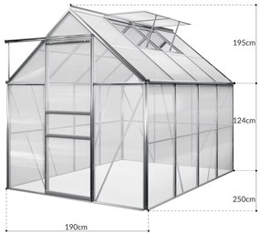 Deuba Sera de gradina L - 250 x 190 x 195cm + baza