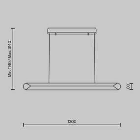 Lustra LED suspendata stil minimalist modern Motion alb