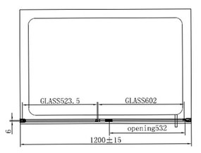 Cabina dus dreptunghiulara culoare crom 120x90 cm, Mediterraneo, Andina 1200x900 mm