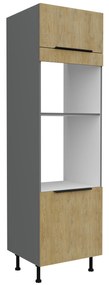 Dulap bucătărie pentru cuptor Carminia 60 DPM-215 2F (stejar cremona + antracit). 1127955