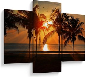 Tablou cu palmier în apus de soare (90x60 cm)