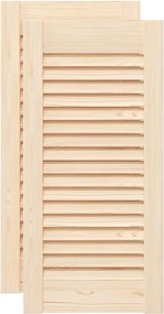 vidaXL Uși de dulap design lambriu 2 buc. 61,5x29,5 cm lemn masiv pin