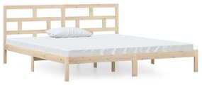 3101198 vidaXL Cadru de pat, 140x190 cm, lemn masiv de pin