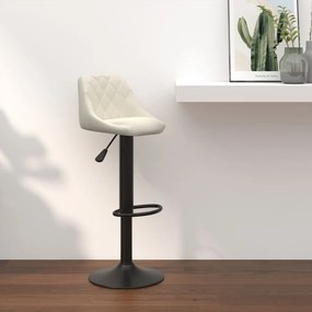 vidaXL Scaun de bar, crem, catifea