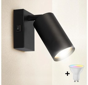 Brilagi - Spot LED de perete dimabil SELE 1xGU10/6,5W/230V negru