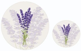 Covorașe de baie mov/bej 2 buc. ø 100 cm – Mila Home