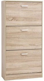dulap pentru pantofi, suport pentru pantofi pe 3 niveluri, comodă pentru pantofi, culoare stejar, reglabil 60 x 120 x 24 cm ( | VASAGLE | VASAGLE