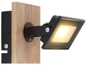 Aplica LED de perete design industrial Joya maro, negru
