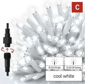 Ghirlandă LED de exterior 50xLED/3x0,4m IP44 alb rece