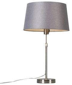 Lampă de masă din oțel cu umbră gri de 35 cm reglabilă - Parte