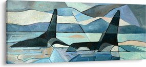 Tablou - Balene (120x50 cm)