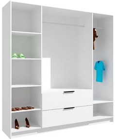 Dulap VISTA cu oglindă, 200x215 cm, stejar artisan/grafit