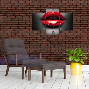 Tablou cu buze de femeie (90x60 cm)