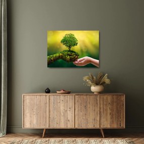 Tablou pe sticlă - Mama natura (70x50 cm)