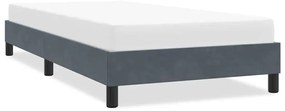 vidaXL Cadru de pat fără saltea, gri închis, 80x210 cm, catifea