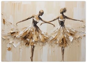 Tablou pe sticlă - Balerine (70x50 cm)