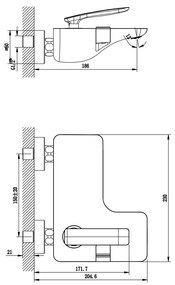 Baterie dus Lemark Bellario, crom - LM6802C-EU