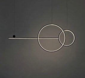 Lustra neagra inelara LED Range 120cm
