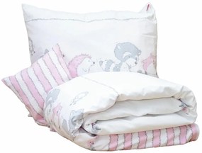 Lenjerie pat copii Odette Pink 110x125/40x60 cm