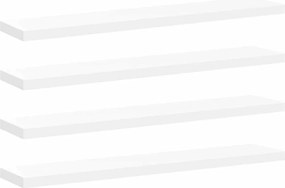 vidaXL Rafturi de perete, 4 buc., alb, 120 x 23,5 x 3,8 cm, MDF