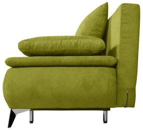 Canapea extensibila Sofie, cu lada pentru depozitare, 3 locuri, 203x92x86 cm, Verde