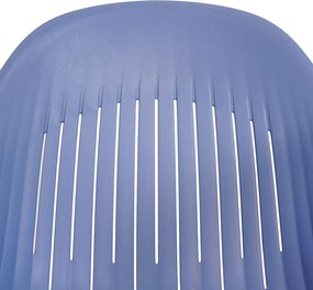 Scaun de grădină din plastic Ballena cu picioare metalice, albastru