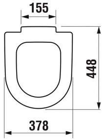 JIKA H8932823000631 - Capac WC DEEP din duroplast, alb