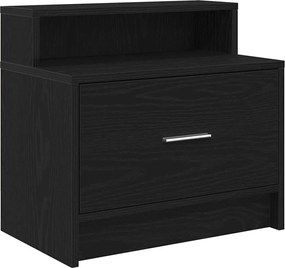 vidaXL Noptiera cu sertar stejar negru 51x31x47 cm