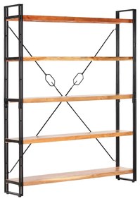 vidaXL Bibliotecă cu 5 rafturi, 140x30x180 cm, lemn masiv de acacia
